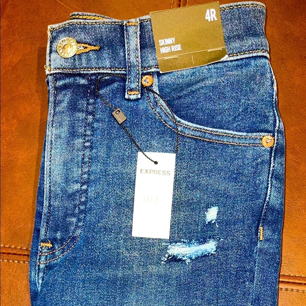 Express Skinny High Rise Jeans (Size 4)